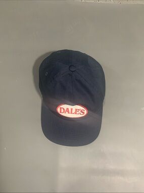Navy Baseball Cap with Red Logo